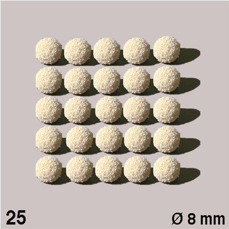 RUBBER SPONGE BALLS, D = 8 MM WHITE / N/A / D = 8 MM