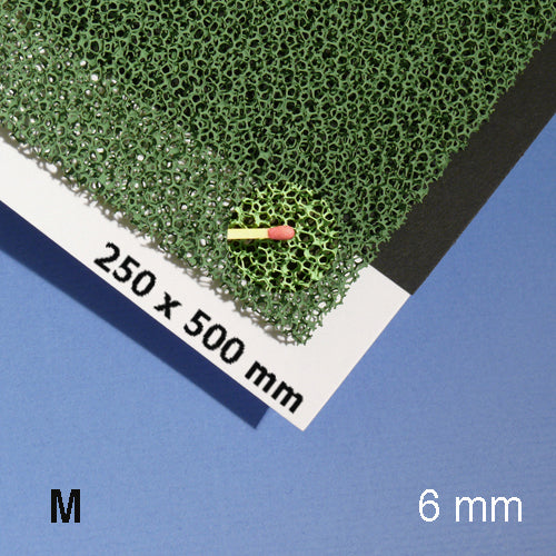 PLANT FOAM SHEET, M=10 PPI GREEN / 10 PPI / 250 x 500 x 6 MM