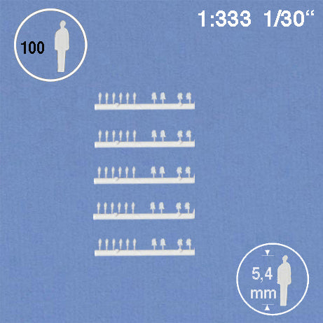 SILHOUETTE FIGURES, M=1:333 WHITE / 1:333 / H = 5.4 MM