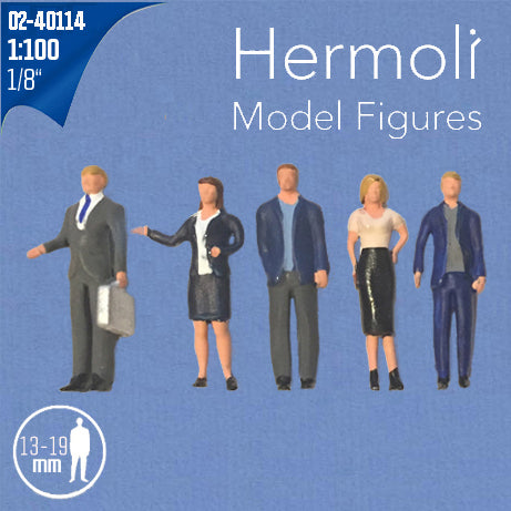 HERMOLI STANDING FIGURES, M=1:100 HAND-PAINTED / 1:100 / H = 18 MM