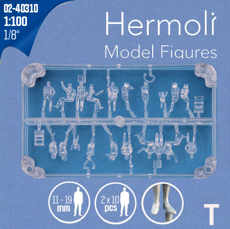 HERMOLI SITTING FIGURES, M=1:100 CLEAR / 1:100 / H = 18 MM