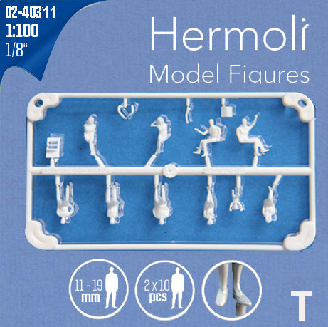 HERMOLI SITTING FIGURES, M=1:100 WHITE / 1:100 / H = 18 MM
