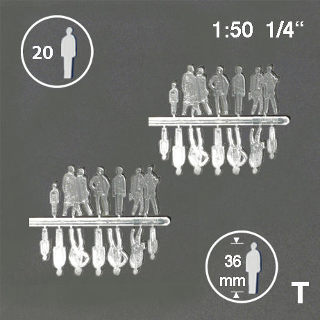 SILHOUETTE FIGURES, M=1:50 CLEAR / 1:50 / H = 36 MM