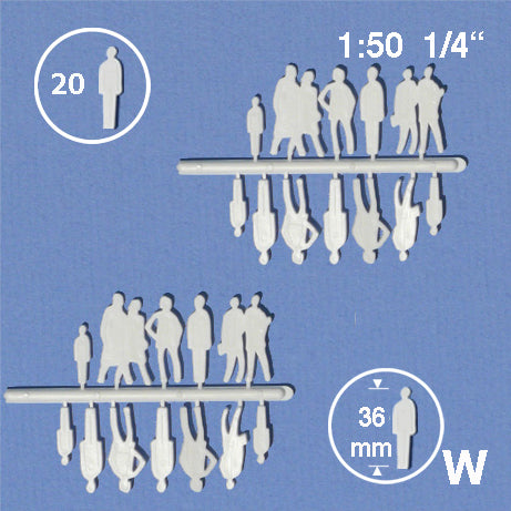 SILHOUETTE FIGURES, M=1:50 WHITE / 1:50 / H = 36 MM