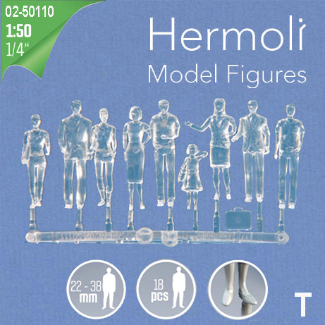 HERMOLI STANDING FIGURES, M=1:50 CLEAR / 1:50 / H = 36 MM