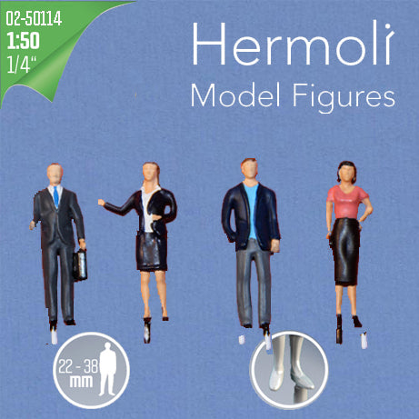 HERMOLI STANDING FIGURES, M=1:50 HAND-PAINTED / 1:50 / H = 36 MM