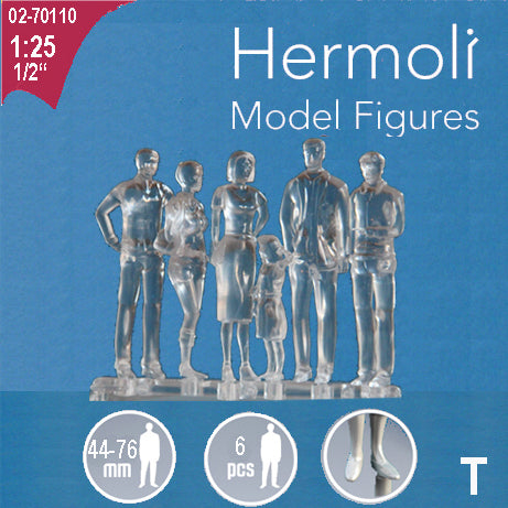 HERMOLI STANDING FIGURES, M=1:25 CLEAR / 1:25 / H = 75 MM