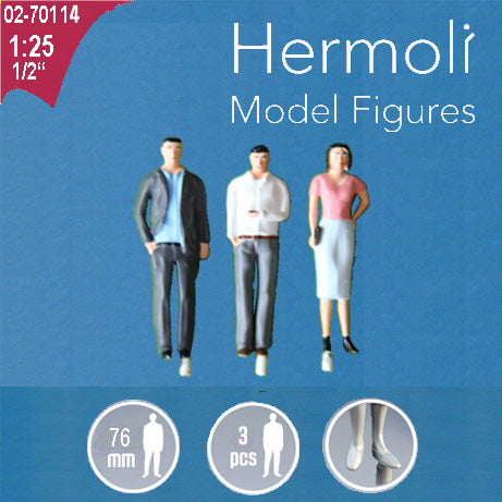 HERMOLI STANDING FIGURES, M=1:25 HAND-PAINTED / 1:25 / H = 75 MM