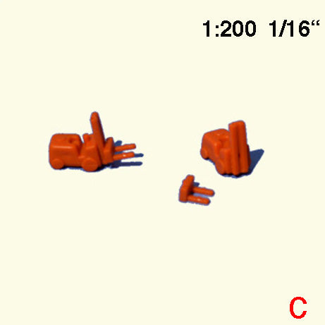 FORK LIFTS, M=1:200 ORANGE / 1:200 / L = 19 MM