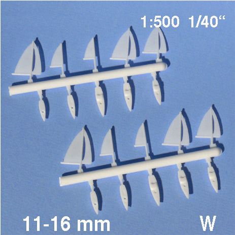 SAIL BOATS, M=N/A WHITE / N/A / L = 11-15 MM