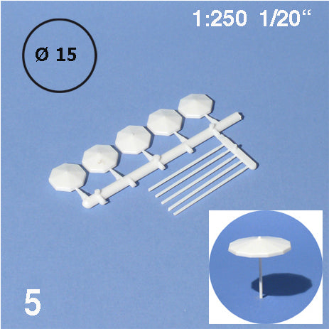 PARASOLS, M=1:200 WHITE / 1:200 / D = 15 MM