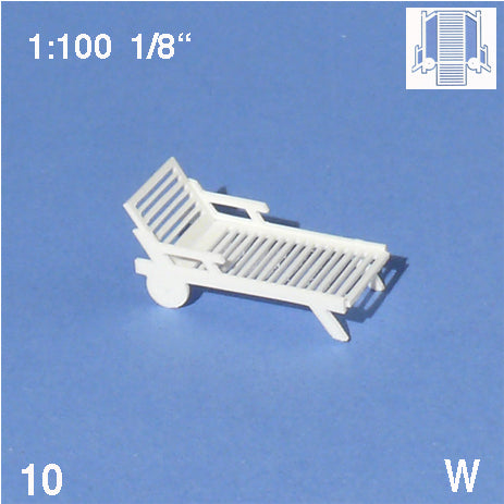 DECK CHAIRS, CNC-DRILLED, M=1:100 WHITE / 1:100 / N/A