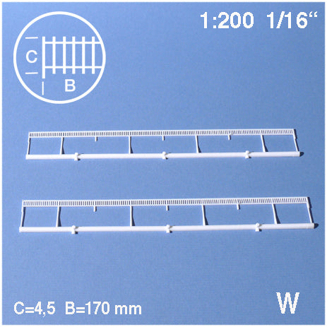 BALLUSTRADES, M=1:200 WHITE / 1:200 / L = 170 MM