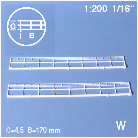 BALLUSTRADES, M=1:200 WHITE / 1:200 / L = 170 MM