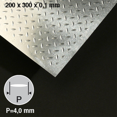 ALU BULB PLATE, H = 4,0 MM ALU / N/A / 290 x 390 x 0.5 MM