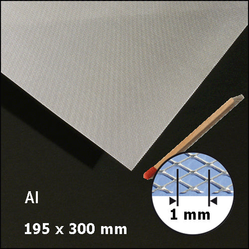 EXPANDED METAL SHEET, H = 1,0 MM ALU / N/A / 195 x 300 MM