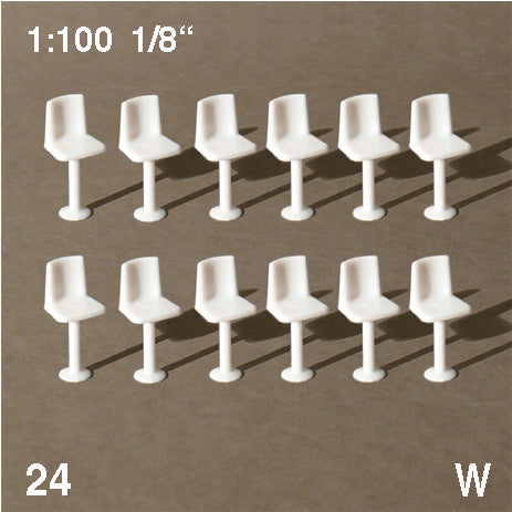 BAR STOOLS, M=1:100 WHITE / 1:100 / N/A