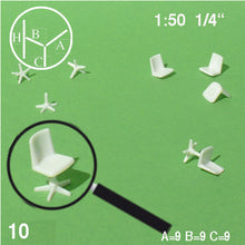 Load image into Gallery viewer, SWIVEL CHAIRS, MODEL &quot;1201&quot;, M=1:50 WHITE / 1:50 / N/A
