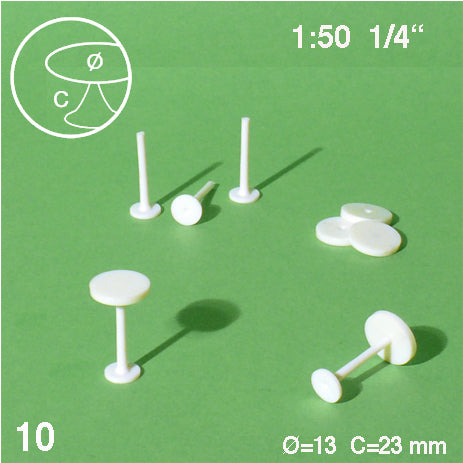 BAR TABLES, M=1:50 WHITE / 1:50 / D = 13 MM