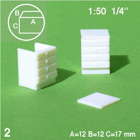 KITCHEN CUPBOARDS, M=1:50 WHITE / 1:50 / 12 x 12 MM