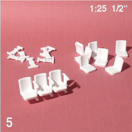 THEATER CHAIRS, M=1:25 WHITE / 1:25 / N/A