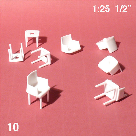 OFFICE CHARIS w/ ARM RESTS, M=1:25 WHITE / 1:25 / N/A