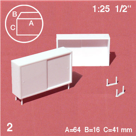 SIDEBOARDS, M=1:25 WHITE / 1:25 / W = 64 MM