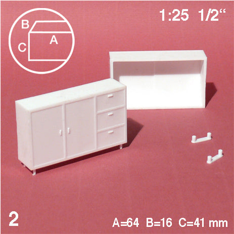 HIGHBOARD, M=1:25 WHITE / 1:25 / 64 x 16 MM